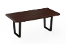 Picture of SYNERGYPLUS Dining Table with Trapezoid Metal Legs (Walnut) - 78.5"x39.5"