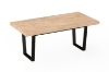 Picture of SYNERGYPLUS Dining Table with Trapezoid Metal Legs (Natural Oak) - 78.5"x39.5"