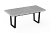 Picture of SYNERGYPLUS Dining Table with Trapezoid Metal Legs (Cement Grey) - 78.5"x39.5"