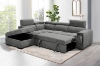 Picture of ABIGAIL Fabric Corner Sofa Bed with Storage - Chaise Facing Left