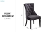 Picture of LAZAR Velvet Dining Chair with Rubberwood Legs