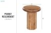 Picture of IRINA D15.5" Solid Acacia Wood Round Side Table