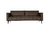 Picture of BARTLET Chocolate Air Leather Sofa Range - Loveseat+Sofa Set