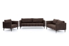 Picture of BARTLET Air Leather Sofa Range (Chocolate) - Armchair+Loveseat+Sofa Set