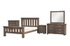 Picture of WESTMINSTER Solid Oak Bedroom Combo (Classic Walnut) - 4PC Queen Size