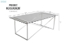 Picture of CROSS 47" Clear Glass Top Coffee Table with Silver Base
