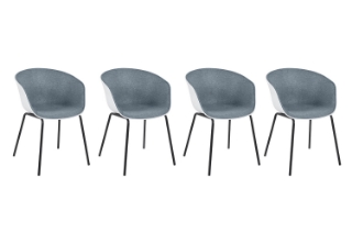 Picture of 【PACK OF 4】FUSION Fabric Arm Chair (Grey)