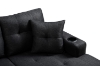 Picture of KLARA Reversible Sectional Sofa with Cupholders (Black)
