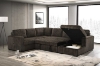 Picture of MICAH Corduroy Sectional Sofa/Pull-Out Sofa Bed with USB Charging Port - Chaise Facing Right
