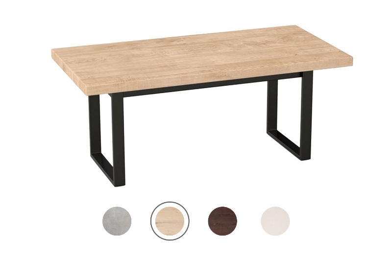Picture of SYNERGYPLUS Modular Dining System - 63"/71"/78.5" Thick Table Top in 4 Colors with Square Metal Legs