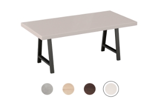 Picture of SYNERGYPLUS Dining Table with A-Frame Metal Legs (Champagne) - 71"x35.5"