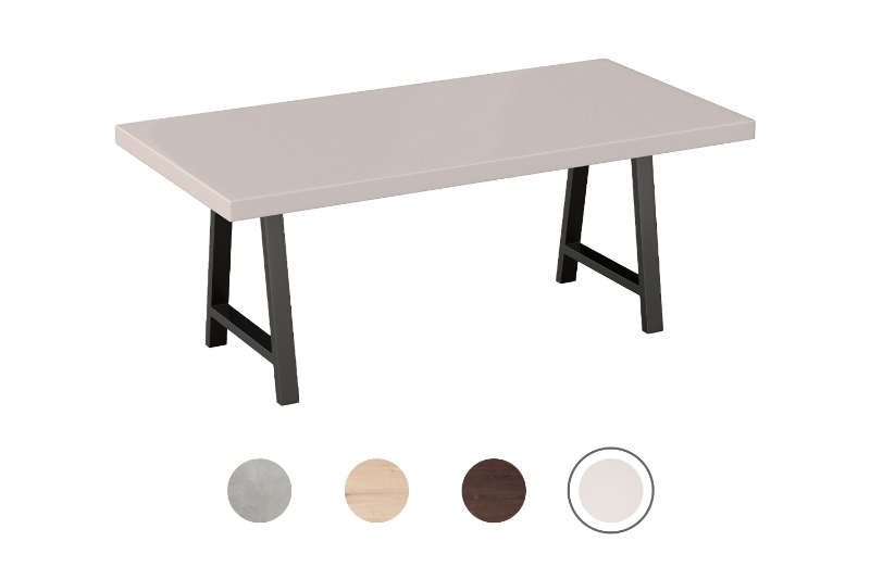 Picture of SYNERGYPLUS Dining Table with A-Frame Metal Legs (Champagne) - 63"x35.5"