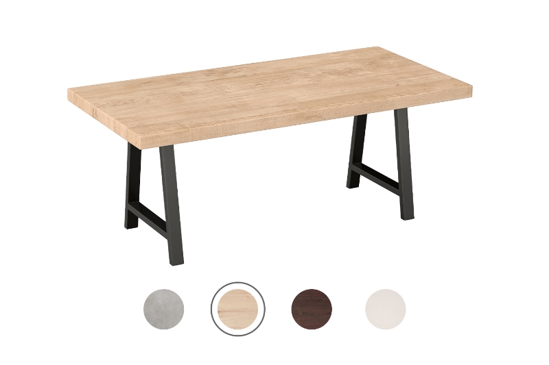 Picture of SYNERGYPLUS Dining Table with A-Frame Metal Legs (Natural Oak) - 71"x35.5"