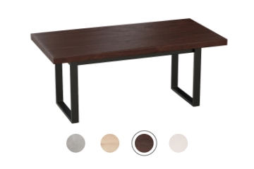 Picture of SYNERGYPLUS Dining Table with Square Metal Legs (Walnut) - 63"x35.5"