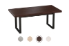 Picture of SYNERGYPLUS Dining Table with Square Metal Legs (Walnut) - 78.5"x39.5"