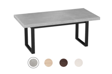 Picture of SYNERGYPLUS Dining Table with Square Metal Legs (Cement Grey) - 71"x35.5"