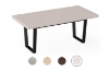 Picture of SYNERGYPLUS Dining Table with Trapezoid Metal Legs (Champagne) - 78.5"x39.5"