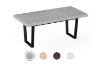 Picture of SYNERGYPLUS Dining Table with Trapezoid Metal Legs (Cement Grey) - 78.5"x39.5"