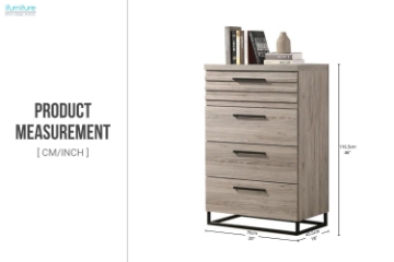 Picture of WESTDEN 4-Drawer Chest (Grey)