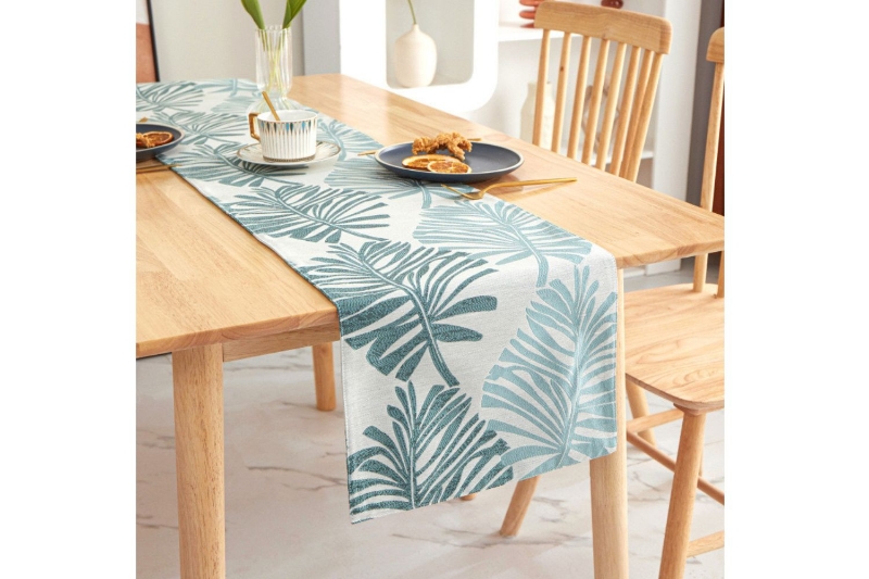 Picture of DOUBLE-SIDED Printed Table Runner/Bed Runner in 3 Sizes (Teal) 