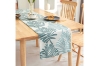 Picture of DOUBLE-SIDED Printed Table Runner/Bed Runner (Teal) - 13"x82"