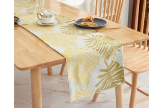 Picture of DOUBLE-SIDED Printed Table Runner/Bed Runner (Golden Brown)- 13"x82"