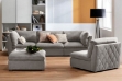 Picture of ASPECT Nappa Fabric Memory Foam Modular Sectional Sofa with Ottoman