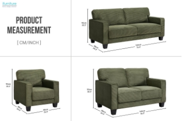 Picture of HERBERT Corduroy Sofa Range (Green)