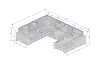 Picture of MICAH Corduroy Sectional Sofa/Pull-Out Sofa Bed with USB & Type-C Charging Ports