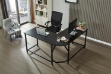 Picture of VITALI 59" L-Shaped Computer Desk (Black) 