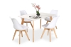 Picture of EFRON 47"/55"/63" 5PC Dining Set (White)