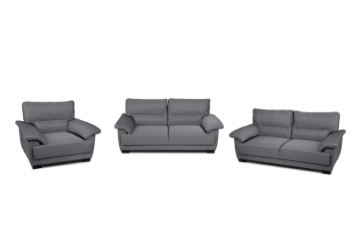 Picture of SOMARA 3/2/1 Seater Sofa Range (Dark Grey) - Armchair+Loveseat+Sofa Set
