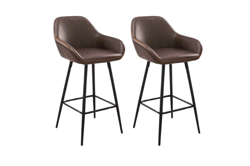 Picture of GOMEZ Accent Bar Chair (Brown) - 2 Chairs in 1 Carton