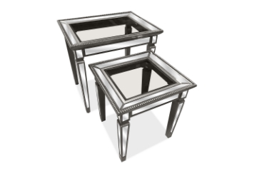 Picture of PALLIE Tempered Glass Top Nesting Coffee Table 