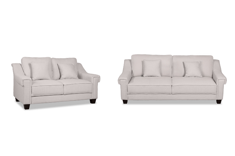 Picture of TURON 3/2/1 Seater Sofa Range (Beige) - Loveseat+Sofa Set