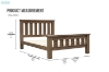 Picture of WESTMINSTER Solid Oak Bed Frame in Queen/Eastern King  Size (Classic Walnut)