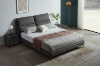 Picture of ROMEO Genuine Leather Bed Frame (Dark Grey) - Queen Size 