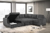 Picture of MICAH Corduroy Sectional Sofa/Pull-Out Sofa Bed with USB & Type-C Charging Ports - Chaise Facing Right