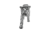 Picture of GEKO Large Silver Leopard Ornament Home Decoration (37.5"x15.5")