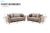 Picture of ARLO Fabric Sofa Range - Loveseat+Sofa Set