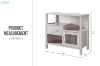 Picture of Remy Open Shelves Storage Cabinet with Drawer & Glass Door (White)
