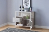 Picture of Remy Open Shelves Storage Cabinet with Drawer & Glass Door (White)
