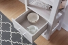 Picture of Remy Open Shelves Storage Cabinet with Drawer & Glass Door (White)