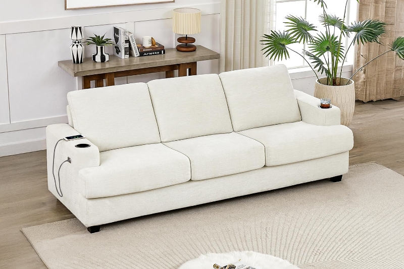 Picture of KIAN 3 Seater Sofa with USB Charging Ports & Cup Holders