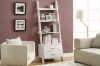 Picture of ELARA Ladder Bookshelf with 3 Open Shelves & 2 Storage Drawers (White)