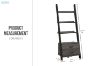 Picture of ELARA Ladder Bookshelf with 3 Open Shelves & 2 Storage Drawers (Grey)