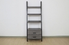 Picture of ELARA Ladder Bookshelf with 3 Open Shelves & 2 Storage Drawers (Grey)