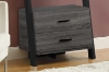Picture of ELARA Ladder Bookshelf with 3 Open Shelves & 2 Storage Drawers (Grey)