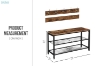 Picture of LITON Adjustable 3-Tier Shoe Rack with Wall Hooks 