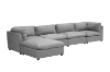 Picture of ASPECT Nappa Fabric Memory Foam Modular Sectional Sofa with Ottoman